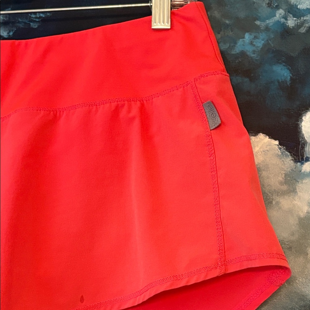 Oiselle Pink Roga Shorts 4” - Picture 2 of 5